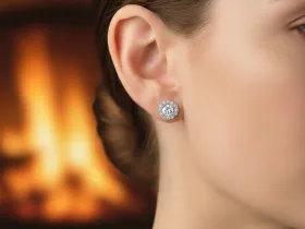 Пусеты из белого золота э4712пс06210901_white