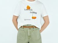 Футболка с цветочным принтом, Белый