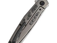 Складной нож Kansept Cru сталь Damascus, рукоять Bronze Titanium/Twill Carbon Fiber