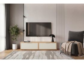 ТВ-тумба Флавир 140x27 Рогожка Белый