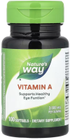Nature's Way, витамин A, 3000 мкг, 100 мягких таблеток