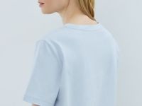 Футболка с цветочным принтом, Голубой