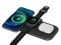 Беспроводное зарядное устройство WIWU Power Air 15W 3 в 1 для iPhone/Apple Watch/AirPods (PA3IN1B) (черный)