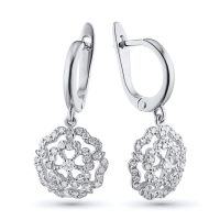 Серьги из белого золота с бриллиантами э0901сг04202837