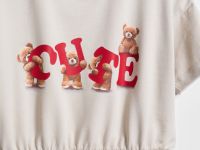 Трикотажное платье для девочек, Бежевый