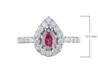 Кольцо из белого золота э0912кц06220942_pink