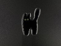 Стикер объемный "Тревожный котик"