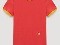 Футболка из хлопка с отделкой