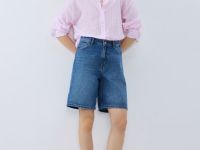 Шорты-бермуды со средней посадкой, Синий