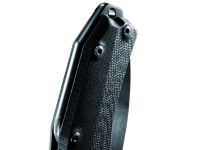 Нож складной LionSteel KUR BBK G10 Black Flipper, сталь Stonewashed & PVD-Coated Uddeholm Sleipner®, стеклотекстолит, чёрный