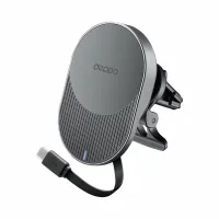 Автомобильный держатель Deppa (55208) Mage Safe Magic Cable Type-C в воздуховод (черный)