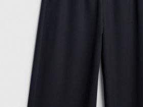 Широкие брюки с эластичным поясом, Черный