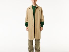 Мужское поло Lacoste L.12.21 классического кроя с длинным рукавом