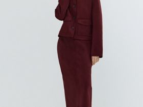 Укороченный жакет из искусственной замши, Фиолетовый