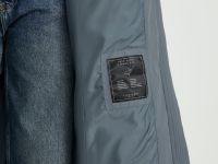 Пуховое пальто широкого силуэта с хлопком