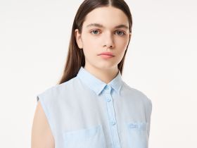 Женская рубашка Lacoste из льна и тенселя