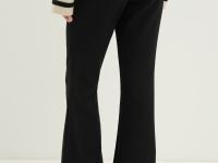 Брюки клеш с шерстью