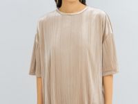 Бархатная футболка, Бежевый