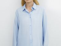 Блузка из лиоцелла, Голубой