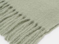 Шарф с добавлением шерсти и бахромой