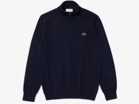 Мужской хлопковый свитер Lacoste на молнии с высоким воротом