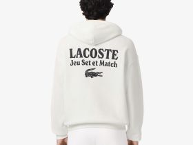 Мужская флисовая толстовка-худи Lacoste свободного кроя