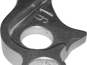 Держатель заднего переключателя "петух" Meta №91 фрезерованный (серебристый)