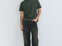 Футболка с текстовым принтом, Зеленый