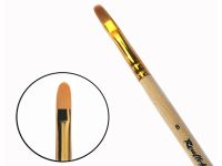 Кисть синтетика №7 овальная Roubloff "1332" длинная ручка п/лак