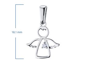 Подвеска из серебра с бриллиантом э0601пд03171700