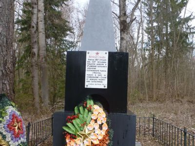 Братская могила воинов Советской Армии и партизан, погибших в 1941-1943 гг. в боях с немецко-фашистскими захватчиками. Установлен обелиск