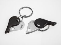 Нож-брелок складной сердце LionSteel LB EB - LionBeat Ebony, сталь 440, рукоять африканское дерево