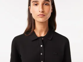 Женское поло Lacoste приталенного кроя из эластичного хлопка