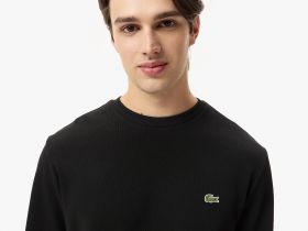 Мужская хлопковая футболка Lacoste с длинным рукавом