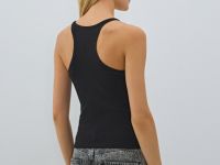 Майка в рубчик, Черный