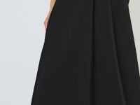 Юбка миди А-силуэта, Черный