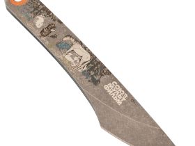 Скелетный нож N.C.Custom Киридаши Koi Ёжик в тумане, сталь AUS-8
