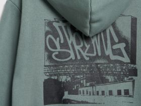 Худи с принтом для мальчиков, Голубой