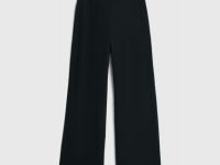 Широкие брюки из трикотажа, Черный