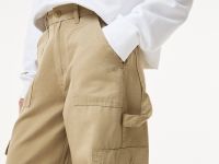 Женские прямые джинсовые брюки Lacoste свободного кроя из смеси льна