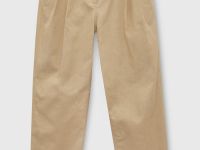 Брюки с защипами с добавлением льна