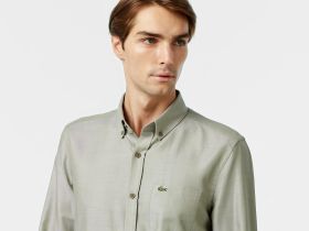 Мужская рубашка Lacoste приталенного кроя