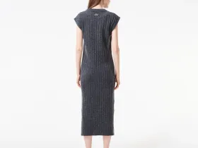 Женское обтягивающее шерстяное платье Lacoste