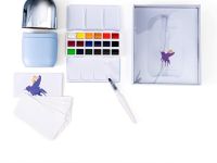 Набор акварели HIMI 18 цветов, подарочный, голубой