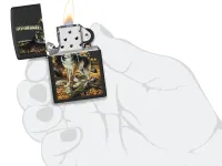 Зажигалка ZIPPO Linda Picken с покрытием Black Matte, латунь/сталь, черная, матовая