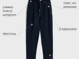 Брюки трикотажные для девочек