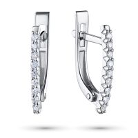 Серьги из белого золота с бриллиантами э4701сг08200108