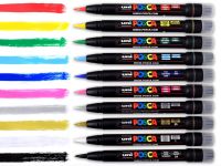 Маркер UNI "POSCA" PCF-350, кисть, все цвета