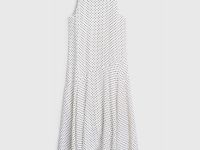 Шифоновое платье в горох, Белый