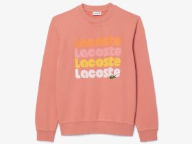 Мужской флисовый свитшот Lacoste с принтом